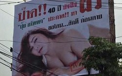 "Gái 45" Thái Lan dựng biển quảng cáo khêu gợi tìm chồng