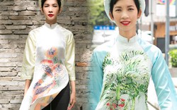 Xuân Lan diện áo dài gây chú ý trên phố Thượng Hải