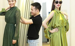 Khánh My xinh tươi đến thử đồ show diễn Lê Thanh Hòa