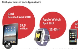Apple bán 12 triệu đồng hồ Apple Watch trong năm 2015