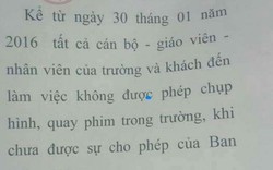 Cấm giáo viên chụp hình trường học