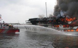 4 người bị thương trong vụ cháy tàu tại cảng Tuần Châu