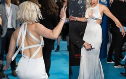 Jennifer Lawrence lại "vồ ếch" khi diện váy khoét xẻ