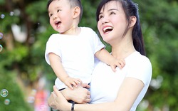 Vy Oanh khoe con trai 1 tuổi cao vượt trội