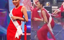Người đẹp Bình Thuận 2 lần suýt ngã trên sân khấu
