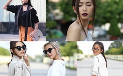 Chân dài Việt sành điệu khi đi xem thời trang