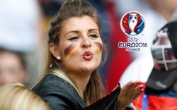 Chùm ảnh mỹ nhân “đua nhau” khoe sắc trên khán đài EURO 2016