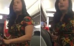 Clip: Nữ hành khách gây gổ, náo loạn trên máy bay