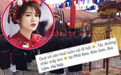 Dân mạng phản đối hot girl Tú Linh M.U nói hội làng "vô văn hóa"