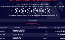 Kết quả Vietlott ngày 7.4: Giải Jackpot 19 tỷ chưa tìm thấy chủ nhân