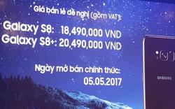 Samsung công bố giá bán Galaxy S8 và S8+ tại Việt Nam