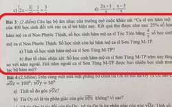 Đề thi học kỳ yêu cầu tính số học sinh hâm mộ Sơn Tùng M-TP