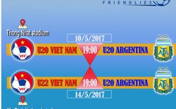 VFF công bố giá vé xem U20 Việt Nam đấu U20 Argentina