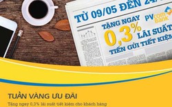 Tuần vàng ưu đãi: PVcomBank tặng 0,3% lãi suất tiết kiệm cho khách hàng