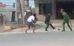 Xôn xao clip nhóm thanh niên tấn công 2 cảnh sát ở Quảng Ninh