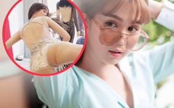 Ngọc Trinh ngã sấp mặt khi mặc đồ sexy lại còn đá cao chân