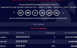 Kết quả Vietlott ngày 17.5: Giải Jackpot 55 tỷ chưa tìm ra người chơi may mắn
