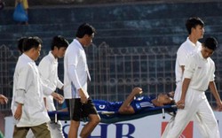 Ngoại binh Quảng Nam nhập viện cấp cứu vì bị sút bóng vào mặt