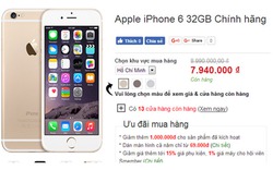 iPhone 6 bản 32GB lại giảm giá hơn 1 triệu đồng