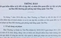 TP HCM kỷ luật hàng loạt nguyên lãnh đạo quận Tân Phú