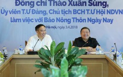 Chủ tịch T.Ư Hội NDVN Thào Xuân Sùng thăm và làm việc với Báo NTNN