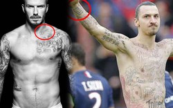 Đố biết hình xăm vị trí "hiểm" của Beckham, Ibrahimovic có ẩn ý gì?