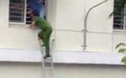 Giải cứu sinh viên bị mắc kẹt khi nhảy từ tầng 3 tự tử