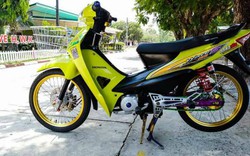 Ngắm Honda Wave S xanh độ vành vàng đẹp lung linh