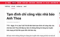 Đình chỉ công việc nhà báo Anh Thoa vì nghi vấn xâm hại tình dục