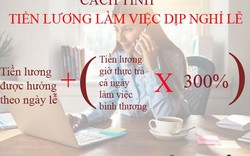 Cách tính tiền lương làm việc dịp nghỉ lễ