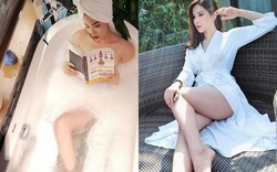 Kỳ Duyên gợi cảm trong bồn tắm, Diệp Lâm Anh hờ hững khoe chân dài