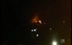Căn cứ quân sự ở Syria bị nã tên lửa dữ dội, gây động đất