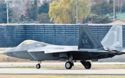 Mỹ âm thầm đưa 8 chiến đấu cơ F-22 Raptor hiện đại nhất thế giới tới Hàn Quốc