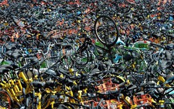 Clip cận cảnh "nghĩa địa" xe đạp khổng lồ cho không ai lấy ở Trung Quốc