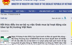 Bộ Công thương: Vụ Grab thâu tóm Uber vi phạm Luật Cạnh tranh