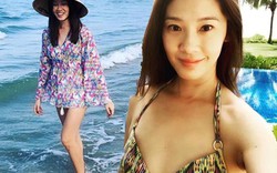 Hoa hậu Hong Kong đội nón lá, diện bikini dạo biển Đà Nẵng