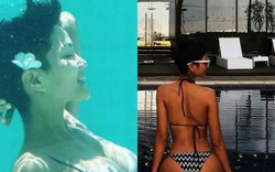 Hoa hậu H'Hen Niê mặc bikini khoe ngực "khủng", vòng 3 gần 1m ở bể bơi