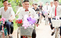Dân mạng "tròn mắt" với màn rước dâu bằng xe đạp kết hoa thơ mộng