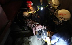 “Toát mồ hôi” giải cứu thanh niên rơi xuống bãi giữa cầu Nhật Tân