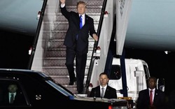 Ảnh, Clip: Trump đáp xuống Singapore, lên "Quái thú" về KS Shangri-la
