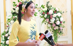 Hoa hậu Ngọc Hân duyên dáng mặc áo dài "Cây tre trăm đốt" đi sự kiện