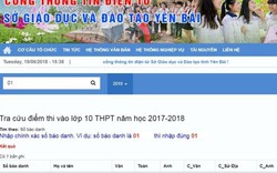 Cách tra cứu điểm thi tuyển sinh lớp 10 năm 2018 Yên Bái qua mạng