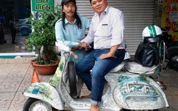 Ngắm chiếc Vespa cổ tiền tỷ có gần 800 chữ ký của nhà báo trên khắp Việt Nam