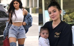 Có con rồi nên Kylie Jenner ăn mặc cũng xuề xòa kém sang hơn thì phải!