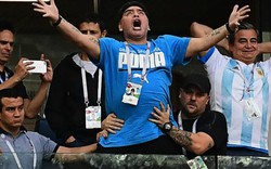 “Cậu bé vàng” Maradona "bị quỷ ám" khi ăn mừng bàn thắng của Messi?