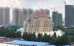 Clip: Khách sạn siêu sang Trung Quốc đổ sập chỉ trong 10 giây