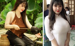 Cô gái sở hữu vòng một 110cm diện yếm khoe sắc bên sen HOT nhất tuần