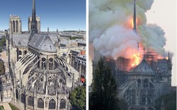 Clip: Cháy kinh hoàng nhà thờ Đức Bà Paris Notre Dame