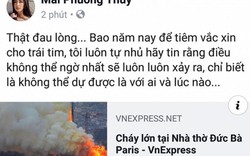Nghệ sĩ Việt bàng hoàng khi nhà thờ Đức Bà Paris chìm trong biển lửa