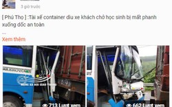 Thực hư chuyện xe container "dìu" xe chở học sinh bị mất phanh